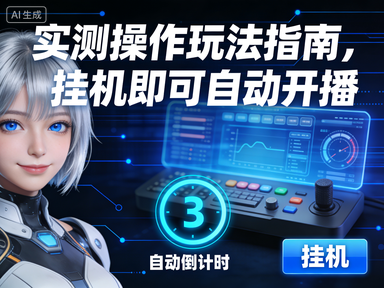 AI数字人直播技术，实测操作玩法指南，挂机即可自动开播