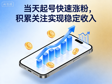 天选之人掘金项目，当天起号快速涨粉，积累关注实现稳定收入