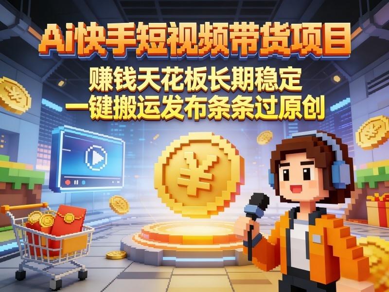 (16460期)Ai快手短视频带货项目,赚钱天花板长期稳定,一键搬运发布条条过原创 (16460期)Ai快手短视频带货项目,赚钱天花板长期稳定,一键搬运发布条条过原创