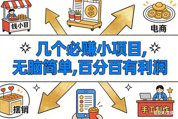 （16964期）9个必赚小项目，无脑简单，百分百有利润，副业首选，日入200+