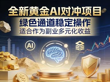 全新黄金AI对冲项目，绿色通道稳定操作，适合作为副业多元化收益