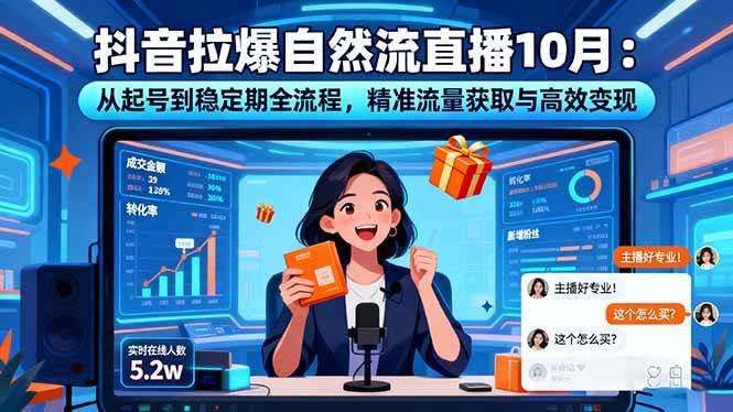 (16339期)抖音拉爆自然流直播10月:从起号到稳定期全流程,精准流量获取与高效变现 (16339期)抖音拉爆自然流直播10月:从起号到稳定期全流程,精准流量获取与高效变现