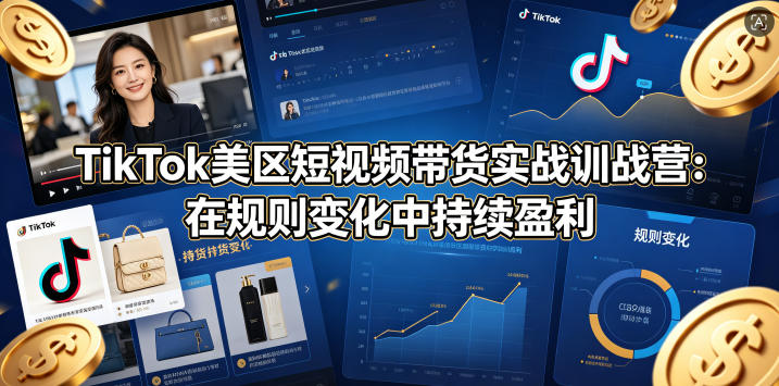 <span style='color:#078a00'>TikTok美区短视频带货实战训战营：在规则变</span>