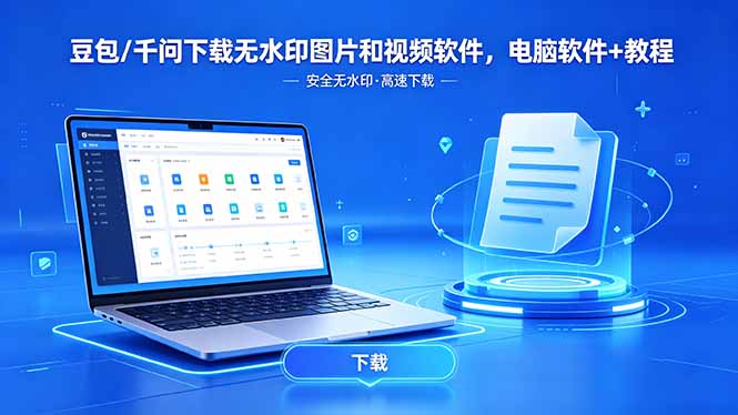 <span style='color:#001aff'>豆包/千问下载无水印图片和视频软件,电脑软件+教程</span>