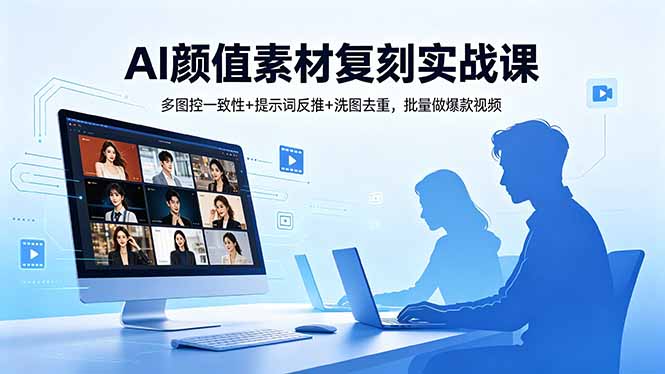 <span style='color:#a100e0'>AI颜值素材复刻实战课,多图控一致性+提示词反推+洗图去重,批量做爆款视频</span>