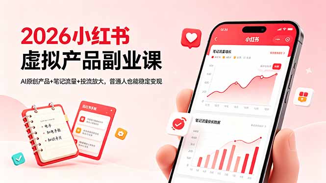 <span style='color:#ff0000'>2026小红书虚拟产品副业课,AI原创产品+笔记流量+投流放大,普通人也能稳定变现</span>