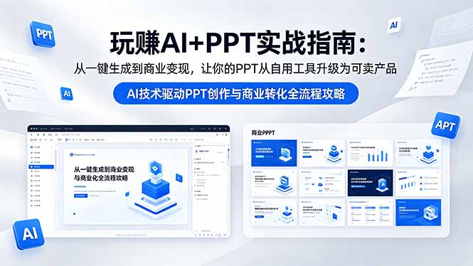 <span style='color:#a100e0'>玩赚AI+PPT实战指南-更新5月13:从一键生成到商业变现,让你的PPT从自用工具升级为可卖产品</span>