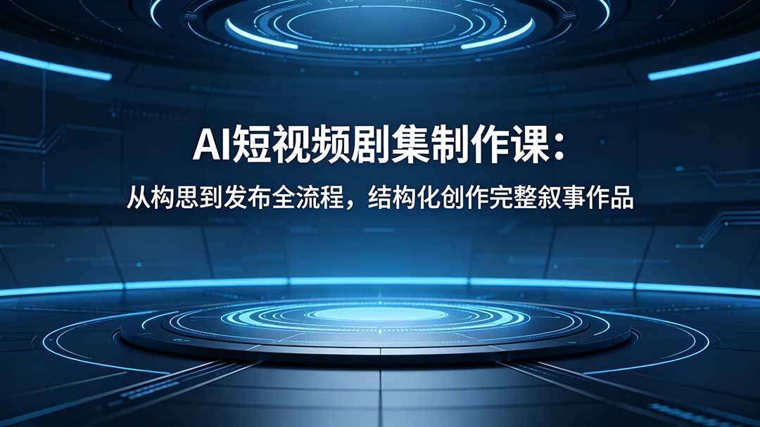 <span style='color:#bd7800'>AI短视频剧集制作课：从构思到发布全流程，结构化创作完整叙事作品</span>