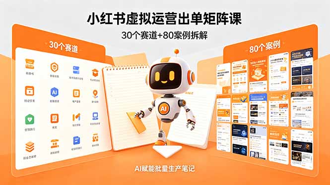 <span style='color:#a100e0'>小红书虚拟运营出单矩阵课：30个赛道+80案例拆解，AI赋能批量生产笔记</span>