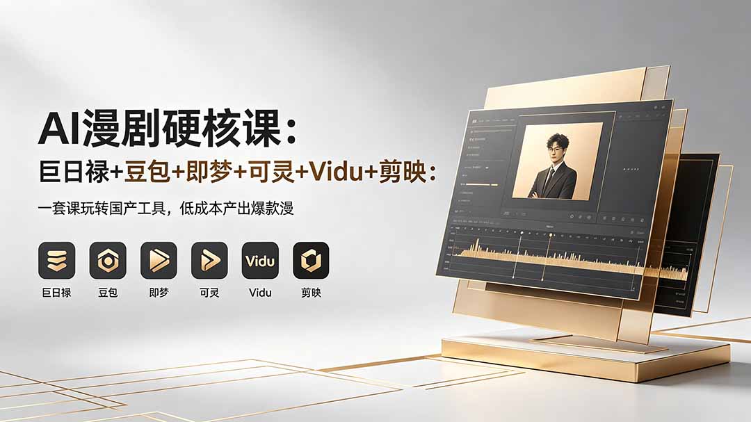 <span style='color:#ff0000'>AI漫剧硬核课：巨日禄+豆包+即梦+可灵+Vidu+剪映：一套课玩转国产工具，低成本产出爆款漫剧</span>
