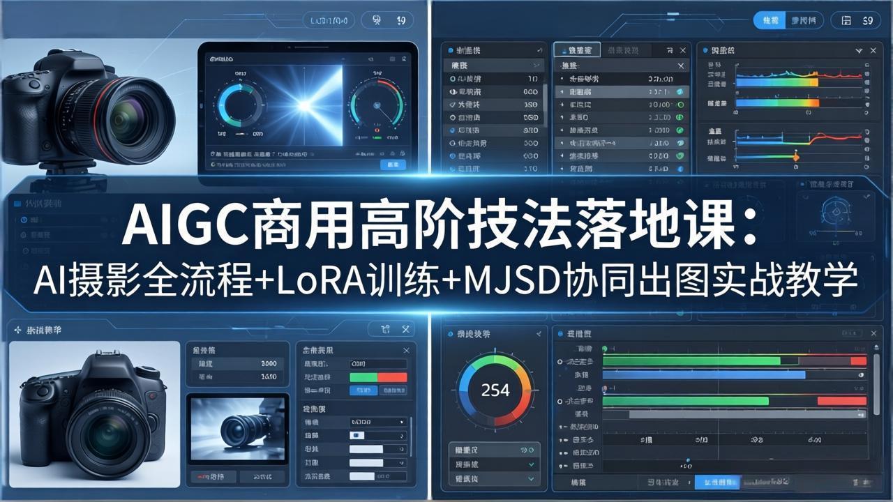 <span style='color:#078a00'>AIGC商用高阶技法落地课：AI摄影全流程+LoRA训练+MJSD协同出图实战教学</span>