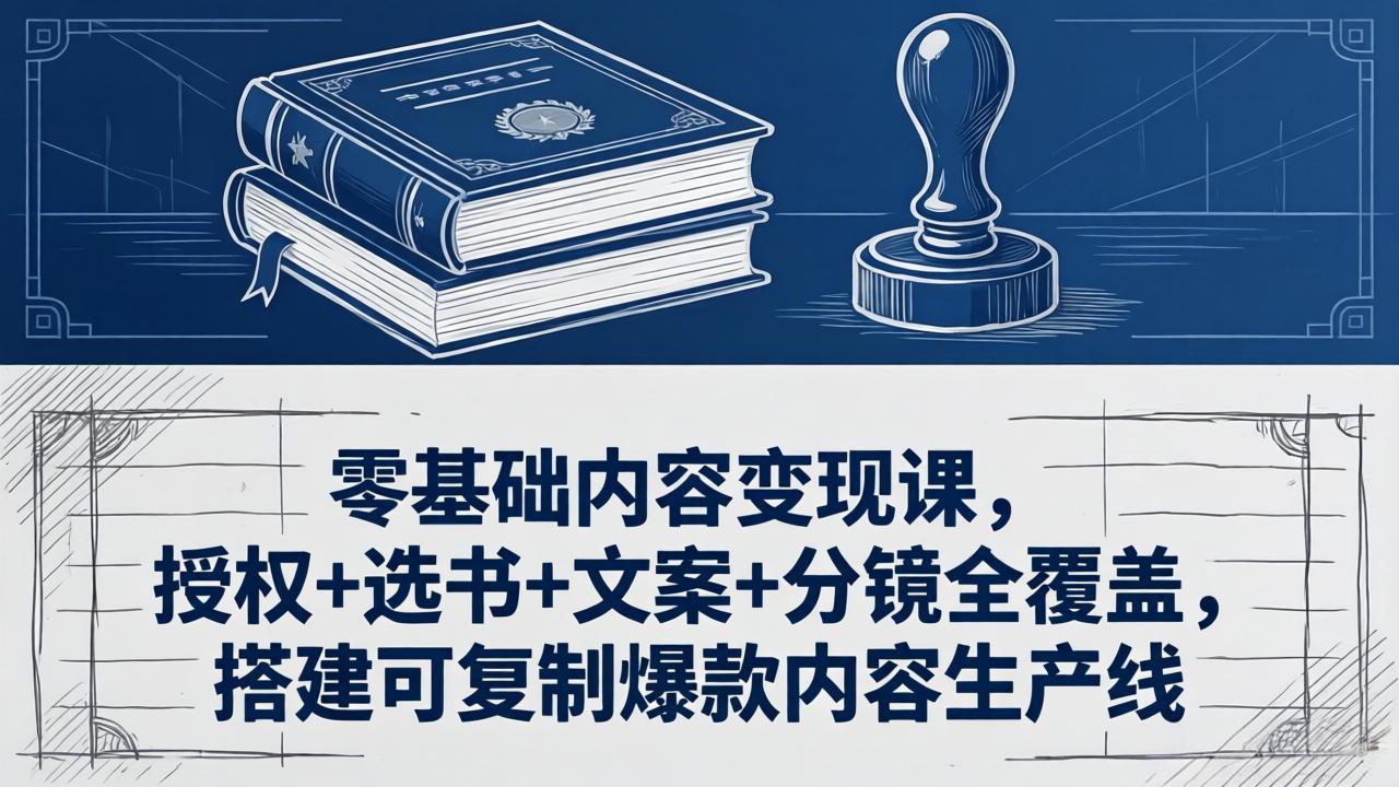 <span style='color:#a100e0'>零基础内容变现课，授权+选书+文案+分镜全覆盖，搭建可复制爆款内容生产线</span>