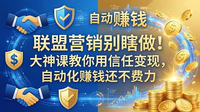 <span style='color:#bd7800'>联盟营销别瞎做！大神课教你用信任变现，自动化赚钱还不费力【原创双语字幕</span>