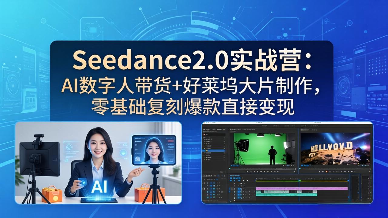<span style='color:#ff0000'>Seedance2.0实战营：AI数字人带货+好莱坞大片制作，零基础复刻爆款直接变现</span>