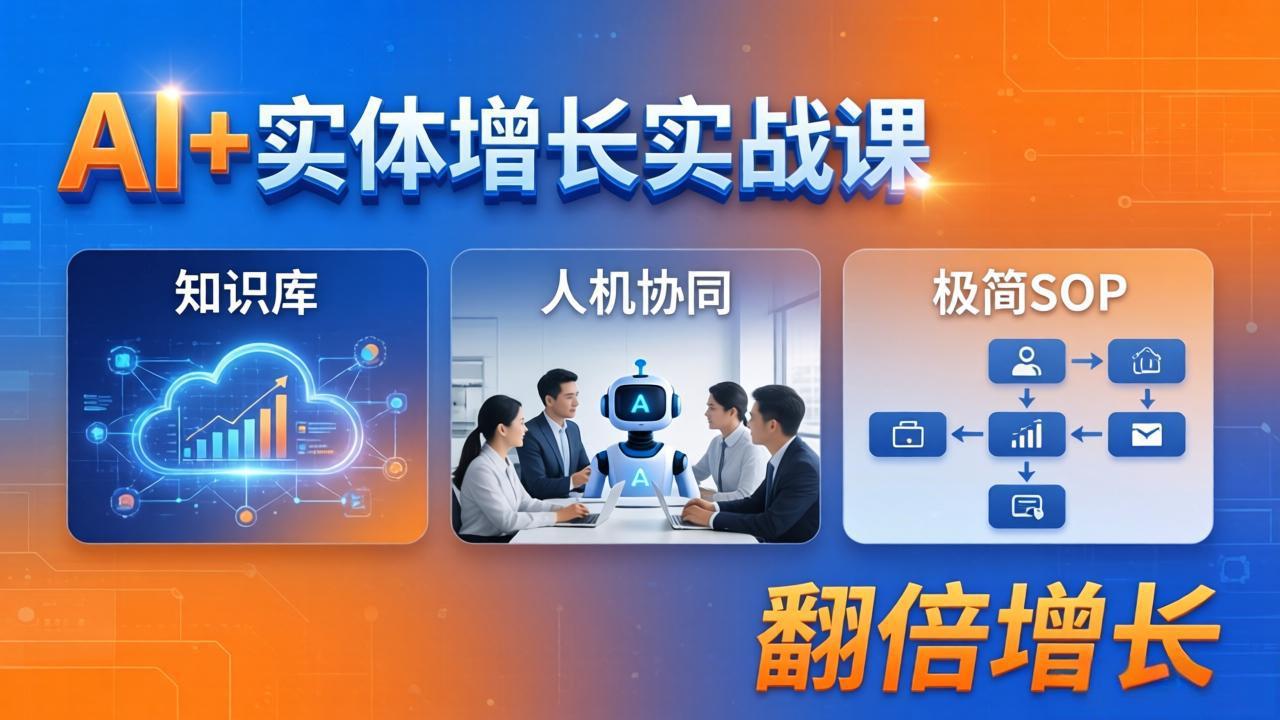 <span style='color:#078a00'>AI+实体增长实战课:知识库+人机协同+极简SOP,助力实体业务翻倍增长</span>