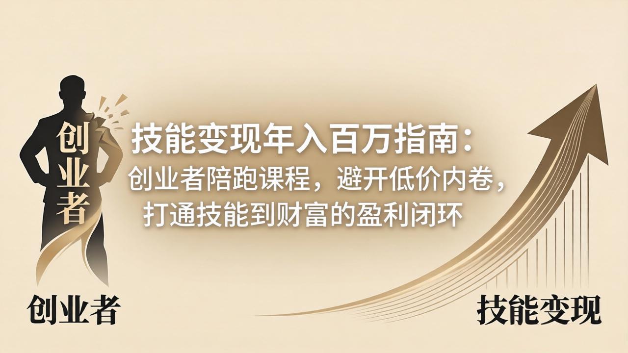<span style='color:#a100e0'>技能变现年入百万指南:创业者陪跑课程,避开低价内卷,打通技能到财富的盈利闭环</span>