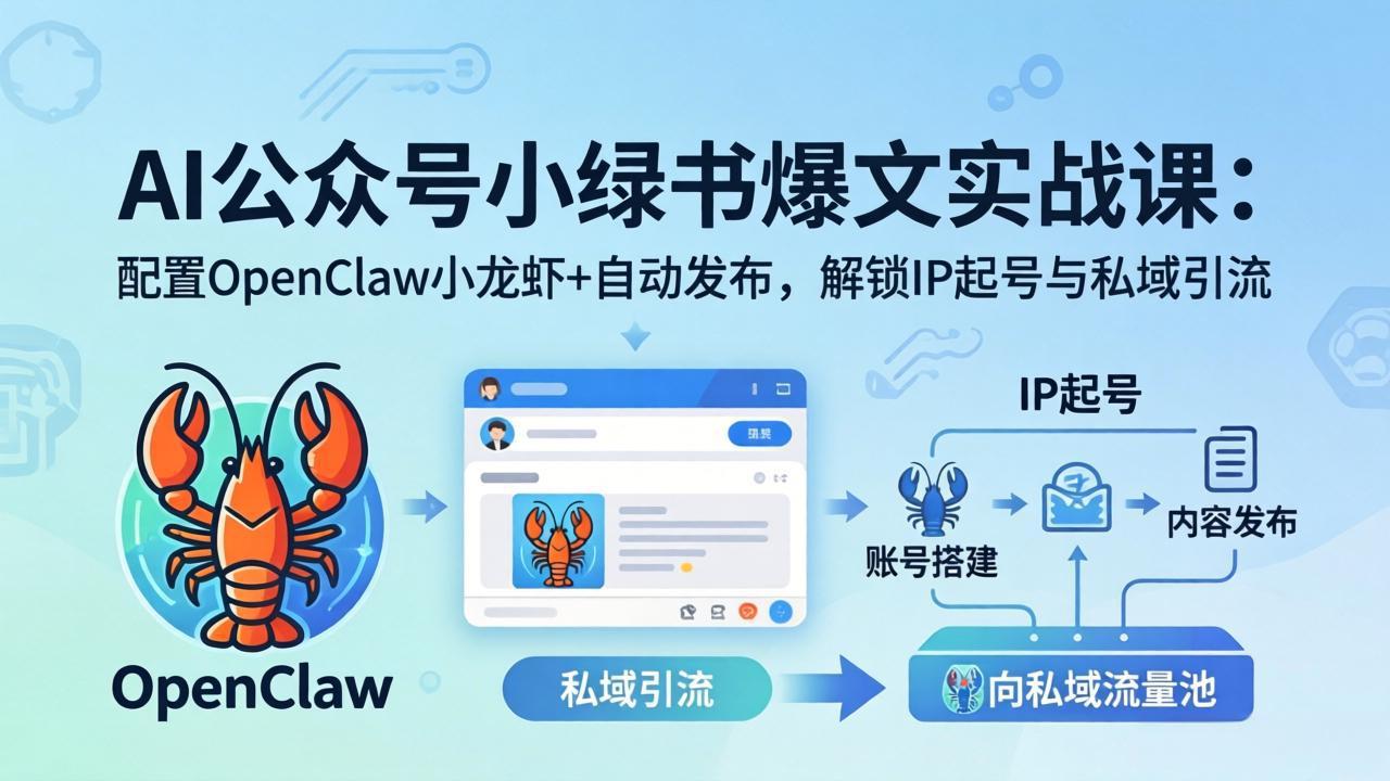 <span style='color:#ff0000'>AI公众号小绿书变现实战课:小绿书爆文写作+OpenClaw自动发布,解锁IP起号与私域引流</span>