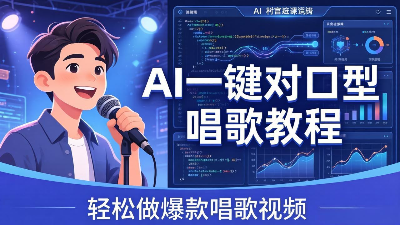 <span style='color:#ff0000'>AI一键对口型唱歌教程:零基础也能学,素材准备+模型训练+音色转换,轻松做爆款唱歌视频</span>