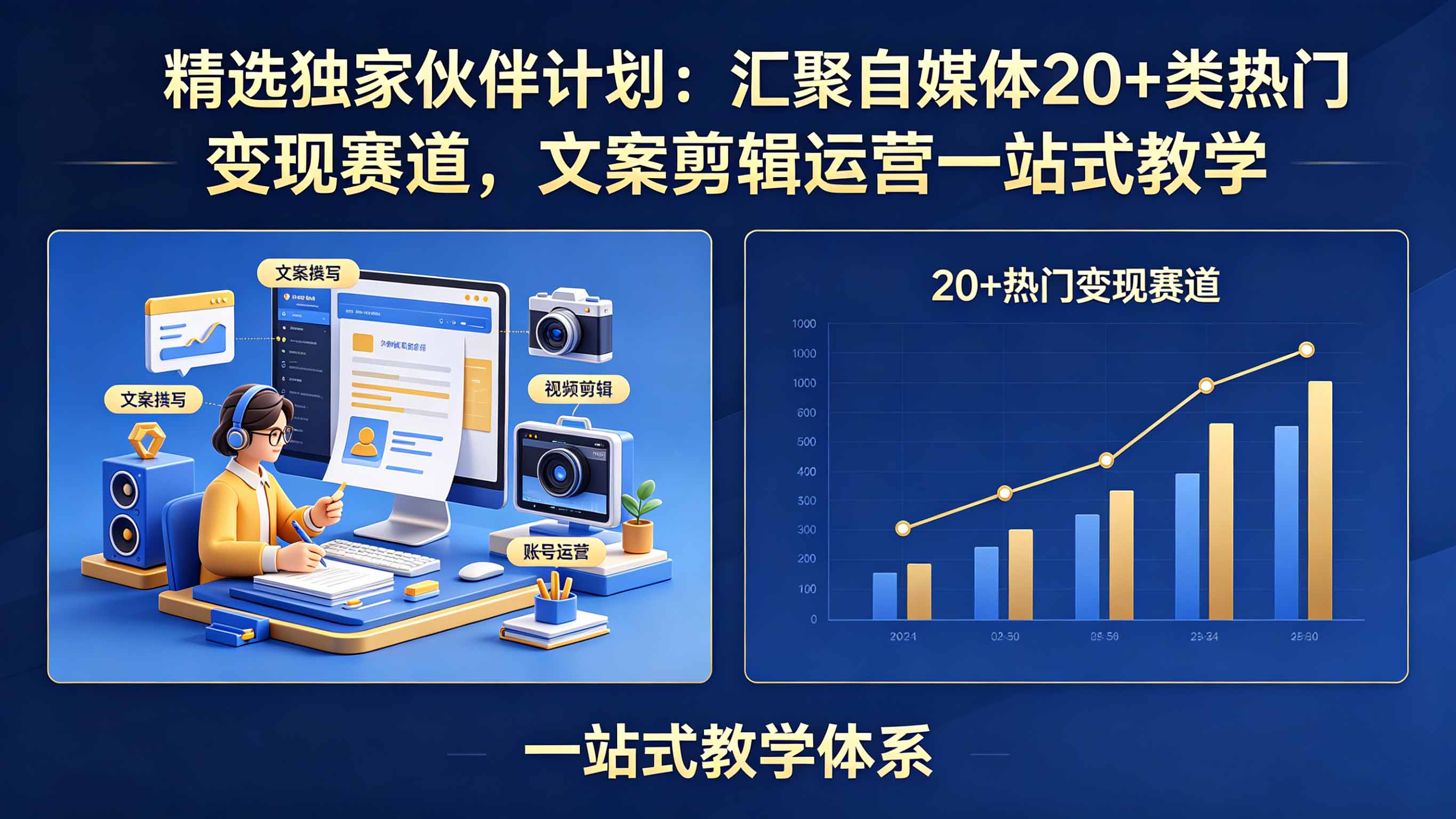 <span style='color:#078a00'>精选独家伙伴计划:汇聚自媒体20+类热门变现赛道,文案剪辑运营一站式教学</span>
