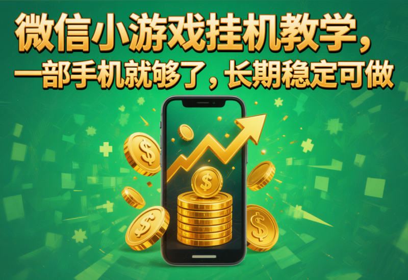 <span style='color:#001aff'>微信小游戏挂机教学,一部手机就够了,长期稳定可做</span>