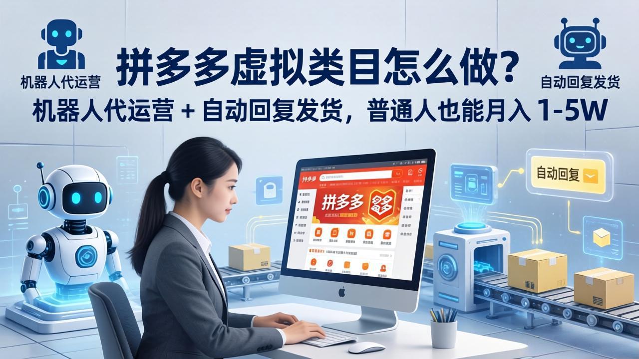 <span style='color:#001aff'>拼多多虚拟类目怎么做?机器人代运营 + 自动回复发货,普通人也能月入</span>
