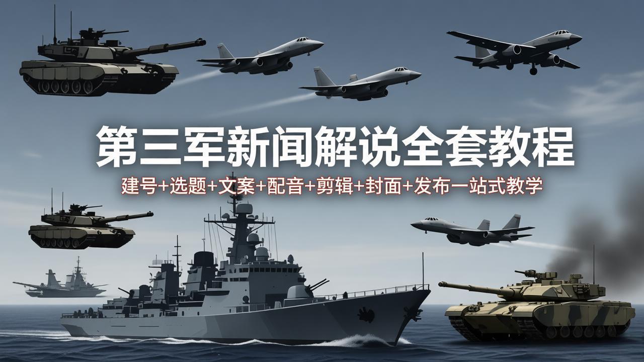 <span style='color:#078a00'>第三军迷新闻解说全套教程:建号+选题+文案+配音+剪辑+封面+发布一站式教学</span>