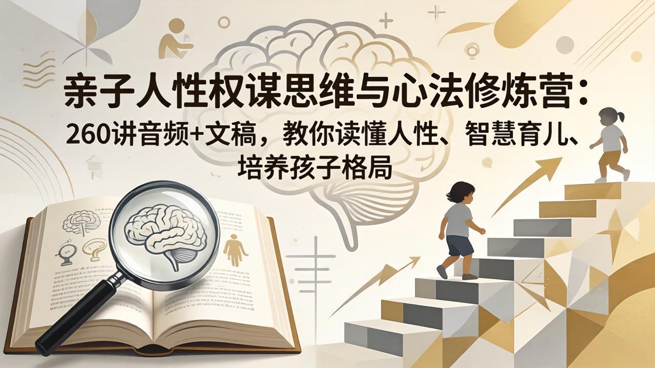 <span style='color:#001aff'>亲子人性权谋思维与心法修炼营:260讲音频+文稿,教你读懂人性、智慧育儿、培养孩子格局</span>