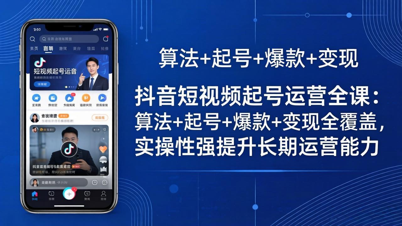<span style='color:#078a00'>抖音短视频起号运营全课:算法+起号+爆款+变现全覆盖,实操性强提升长期运营能力</span>