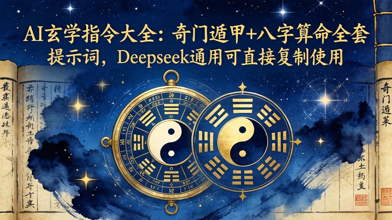 <span style='color:#a100e0'>AI玄学指令大全:奇门遁甲+八字算命全套提示词,Deepseek通用可直接复制使用</span>