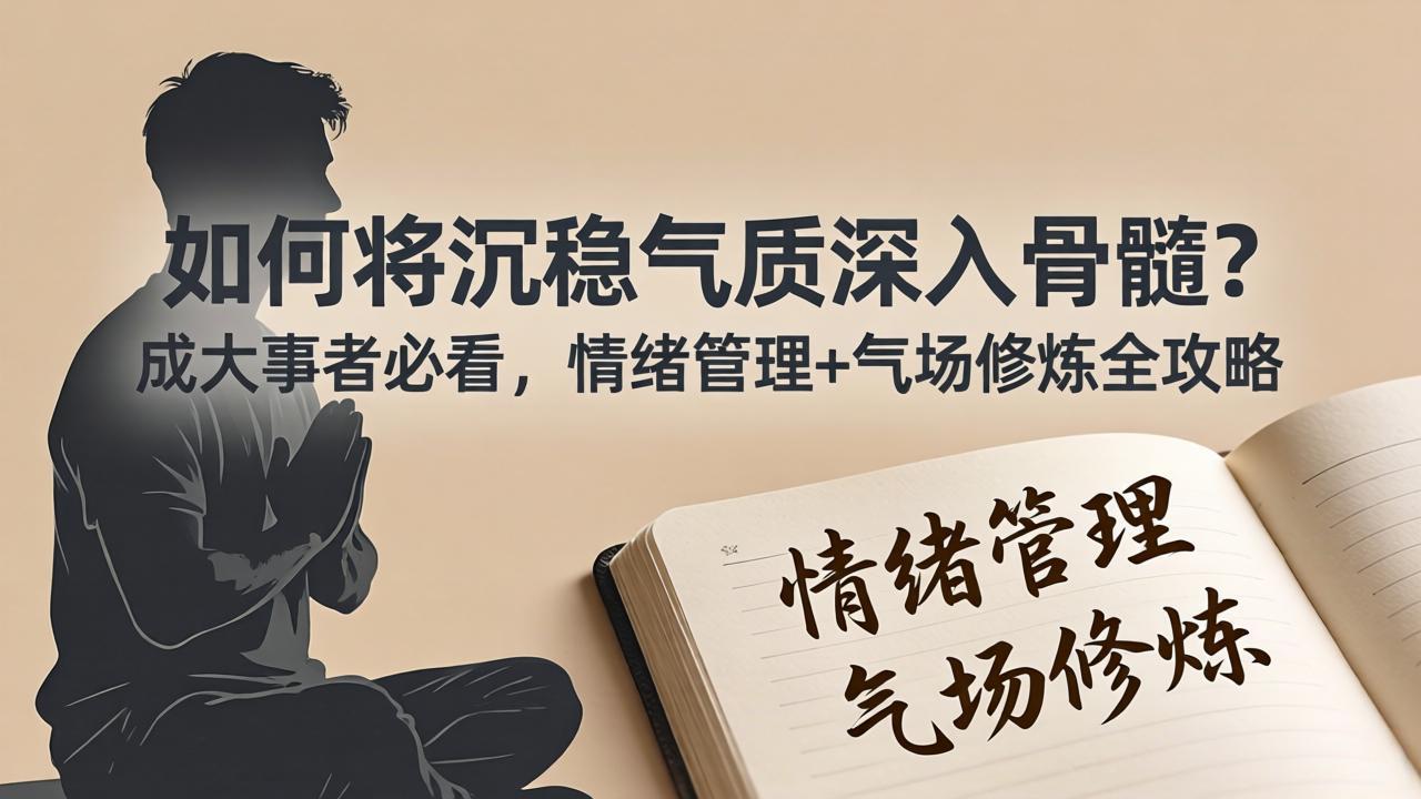 <span style='color:#078a00'>付费文章:如何将沉稳气质深入骨髓?成大事者必看,情绪管理+气场修炼全攻略</span>