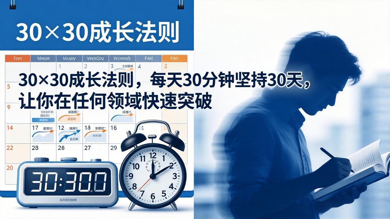 <span style='color:#078a00'>付费文章:30×30成长法则,每天30分钟坚持30天,让你在任何领域快速突破</span>