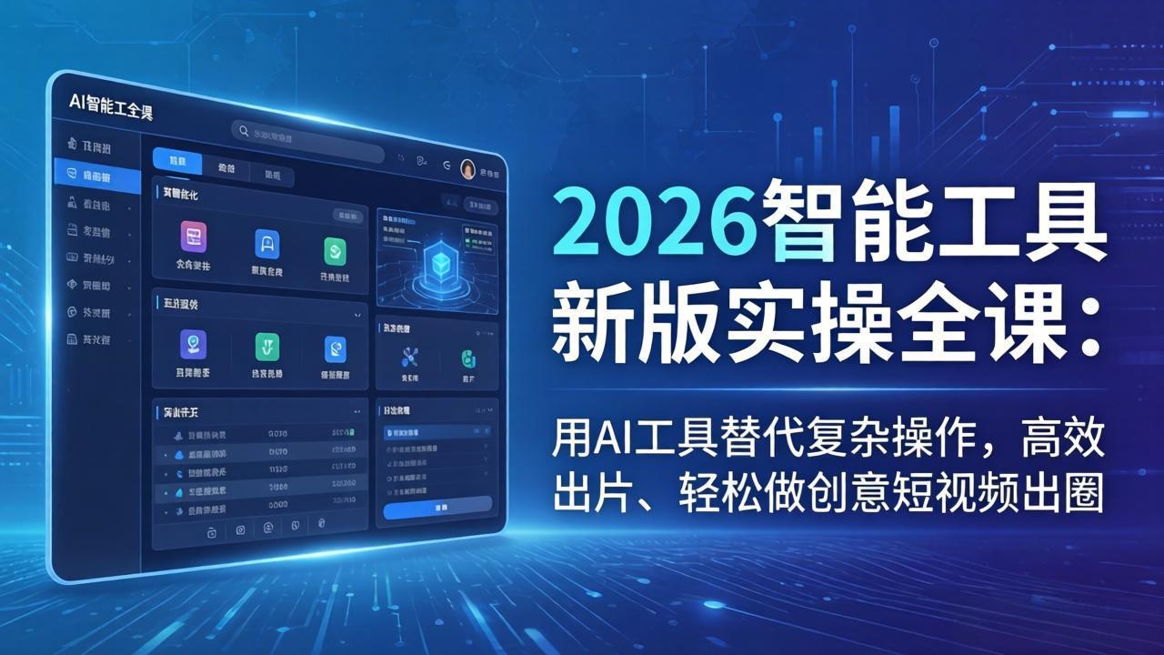 <span style='color:#bd7800'>2026智能工具新版实操全课:用AI工具替代复杂操作,高效出片、轻松做创意短视频出圈</span>