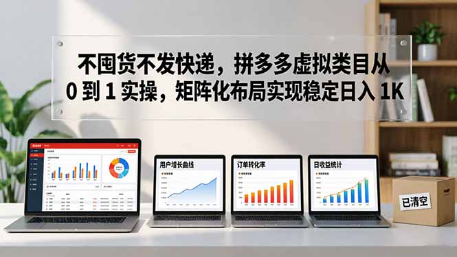 <span style='color:#001aff'>不囤货不发快递,拼多多虚拟类目从 0 到 1 实操,矩阵化布局实现稳定日入</span>