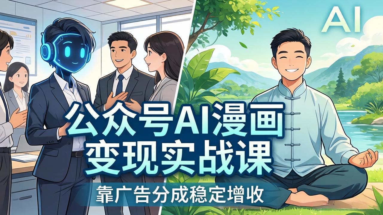 <span style='color:#bd7800'>公众号AI漫画变现实战课：星座/职场/养生多赛道+智能体发文，靠广告分成稳定增收</span>
