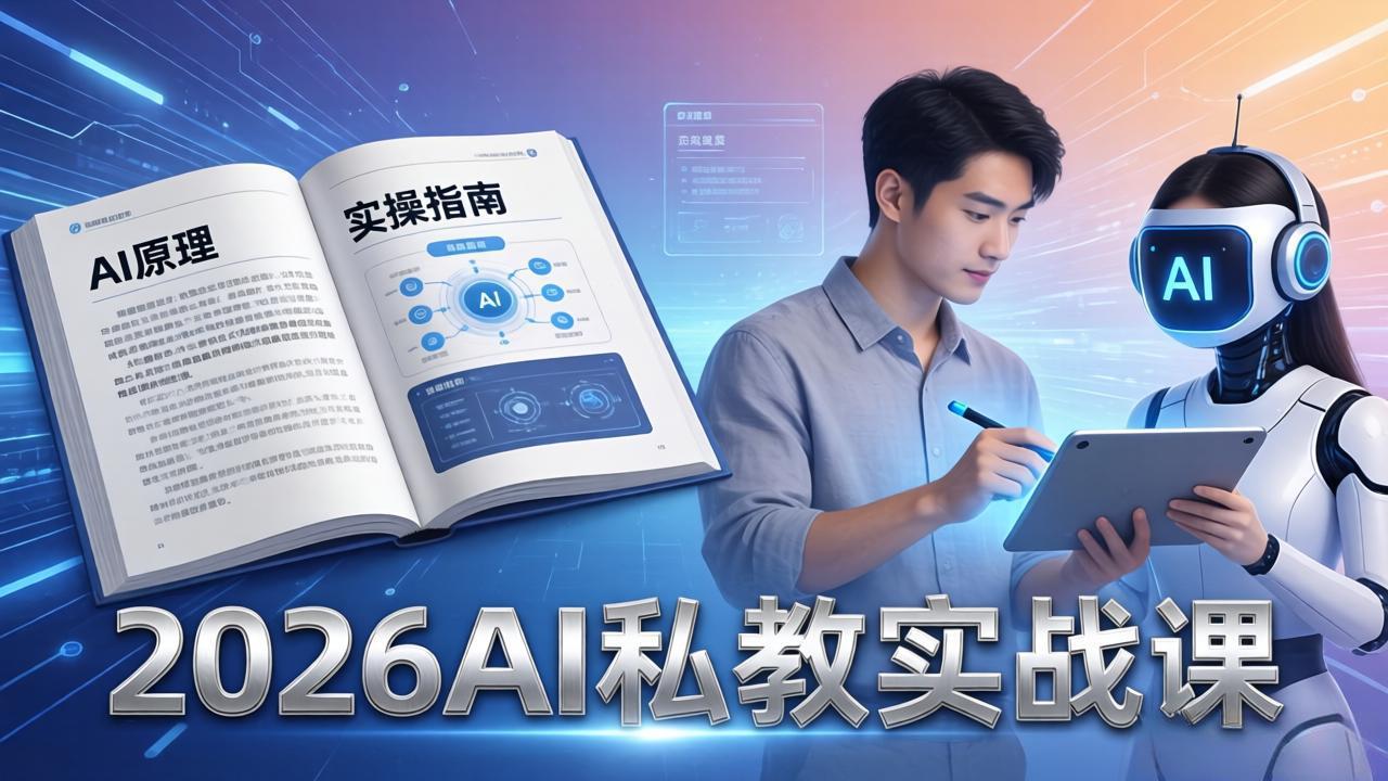 <span style='color:#bd7800'>2026AI私教实战课：从AI原理到全场景实操，零基础学会用AI提效+单人单干创业</span>