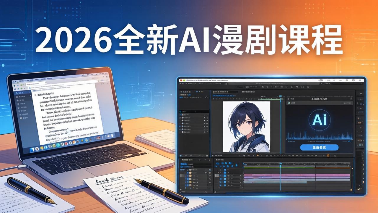 <span style='color:#ff0000'>2026全新AI漫剧课程：覆盖创作全链路，教你写作分镜剪辑配音一站式打造漫剧作品</span>