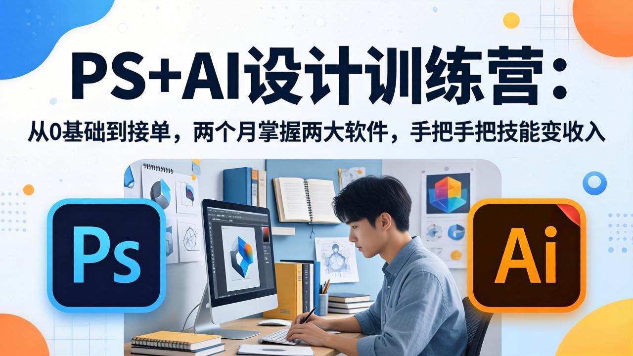 <span style='color:#bd7800'>PS+AI设计训练营：从0基础到接单，两个月掌握两大软件，手把手把技能变收入</span>