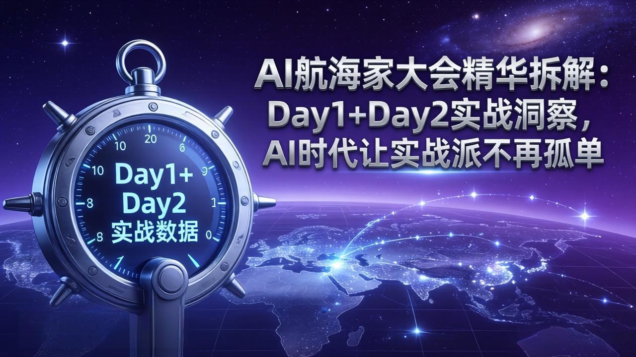 <span style='color:#a100e0'>AI航海家大会精华拆解：Day1+Day2实战洞察，AI时代让实战派不再孤单</span>