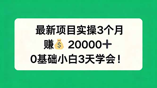 <span style='color:#bd7800'>最新项目实操3个月，赚钱20000+，0基础小白3天学会</span>