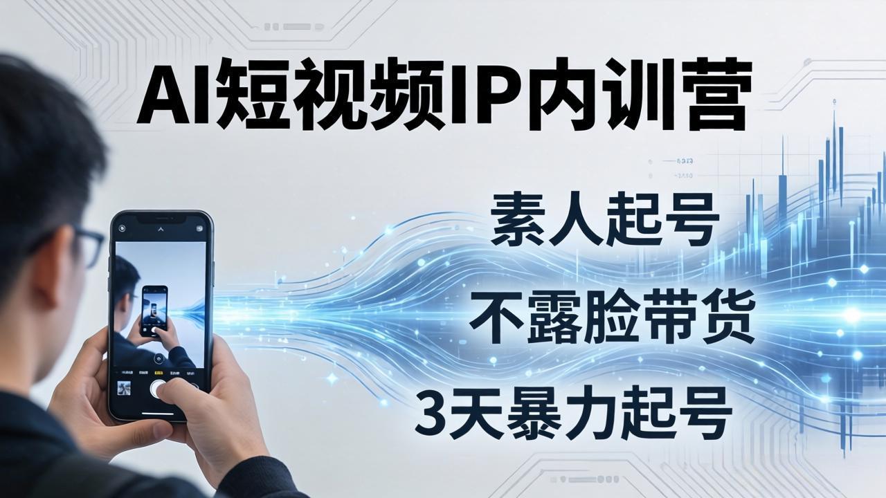<span style='color:#ff0000'>2026AI短视频IP内训营：从素人起号到不露脸带货，3天暴力起号全流程拆解</span>