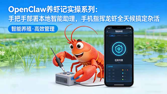 <span style='color:#001aff'>OpenClaw养虾记实操系列-更新：手把手部署本地智能助理，手机指挥龙虾全天候搞定杂活</span>