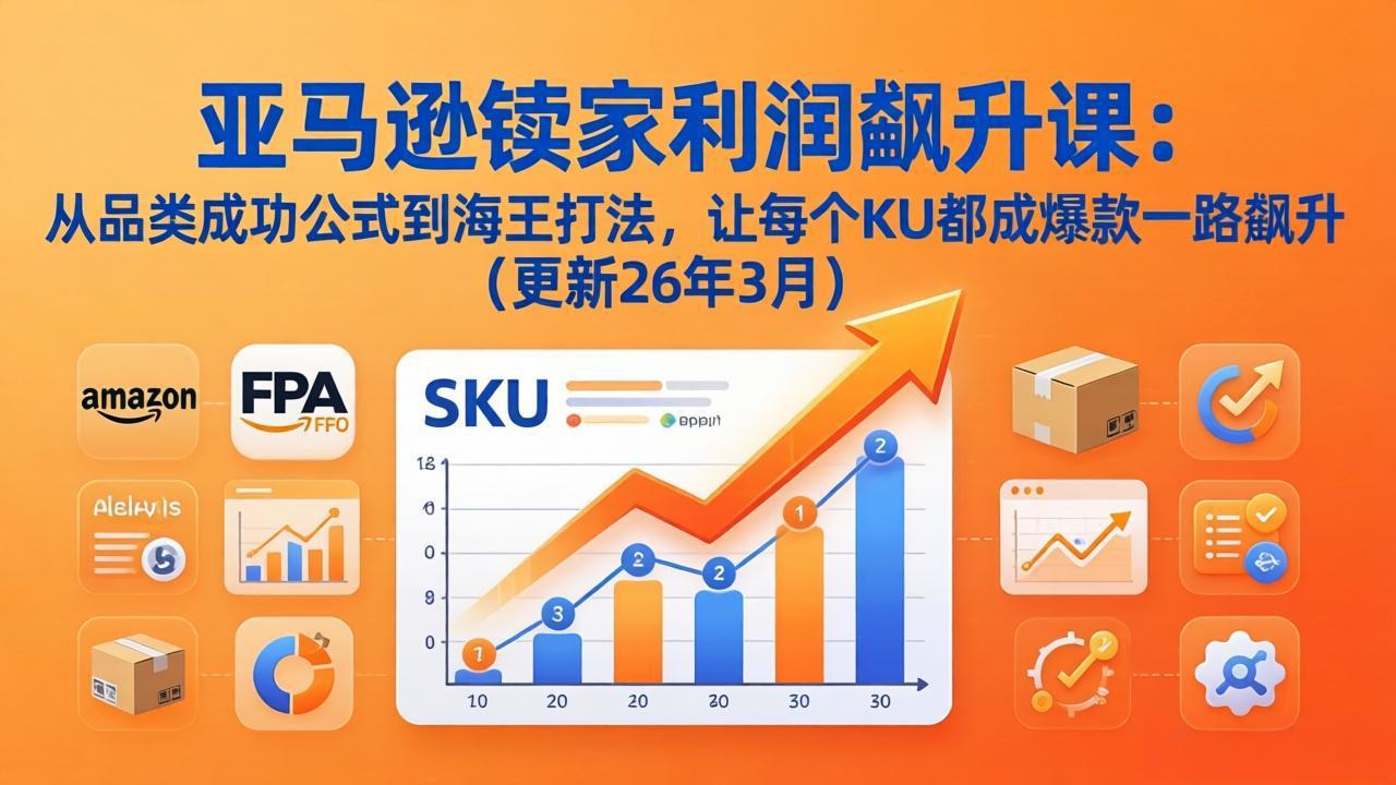 <span style='color:#a100e0'>亚马逊卖家利润飙升课：从品类成功公式到海王打法，让每个SKU都成爆款一路飙升（更新26年3月</span>