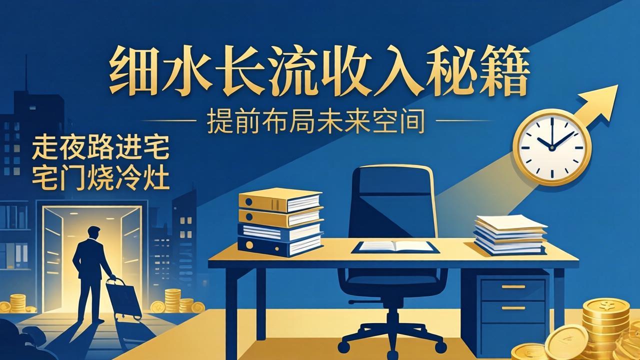 <span style='color:#001aff'>某付费文章：细水长流收入秘籍：走夜路进宅门烧冷灶，提前布局未来空间</span>