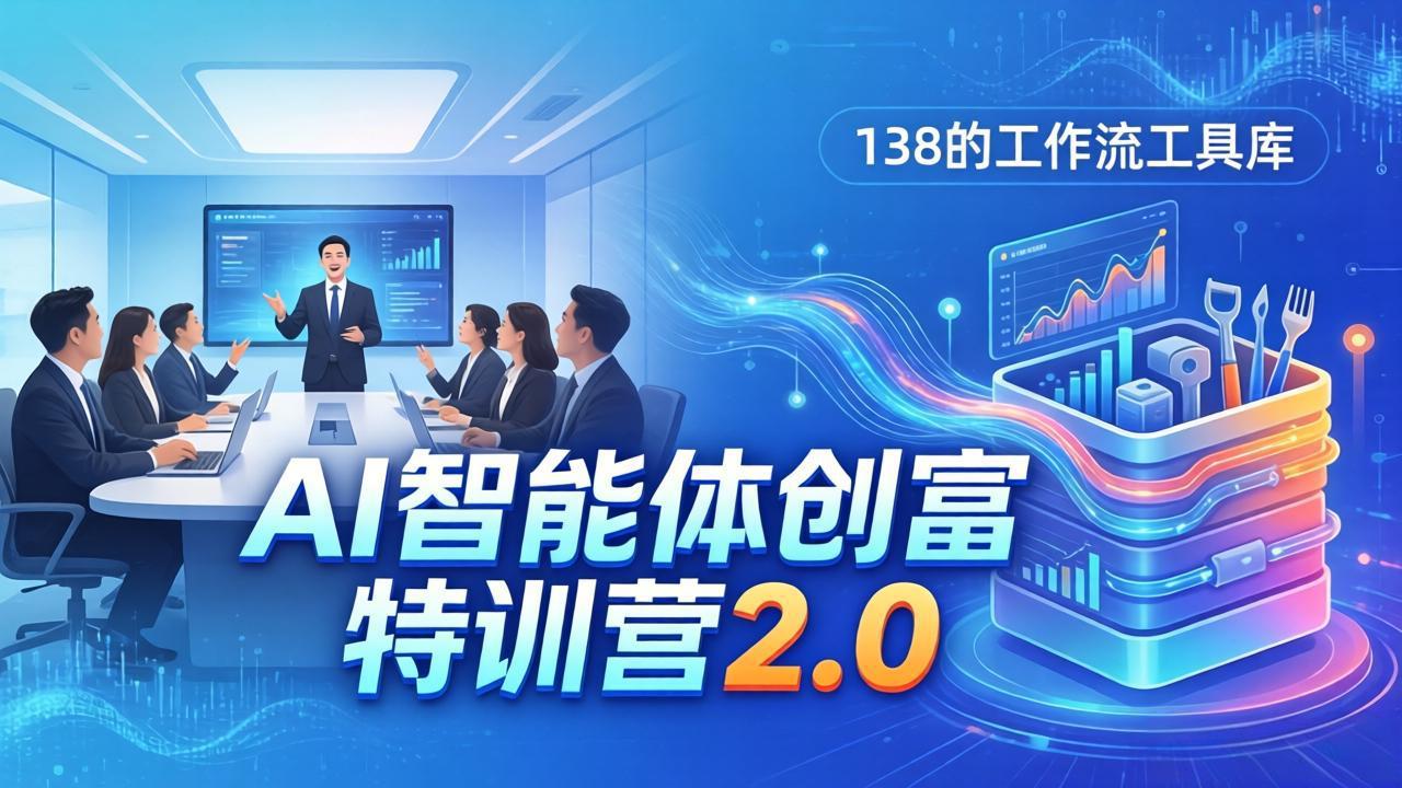 <span style='color:#ff0000'>AI智能体创富训练营2.0：3天闭门直播+视频课+工具库，从0到1搭建智能体附138个工作流</span>
