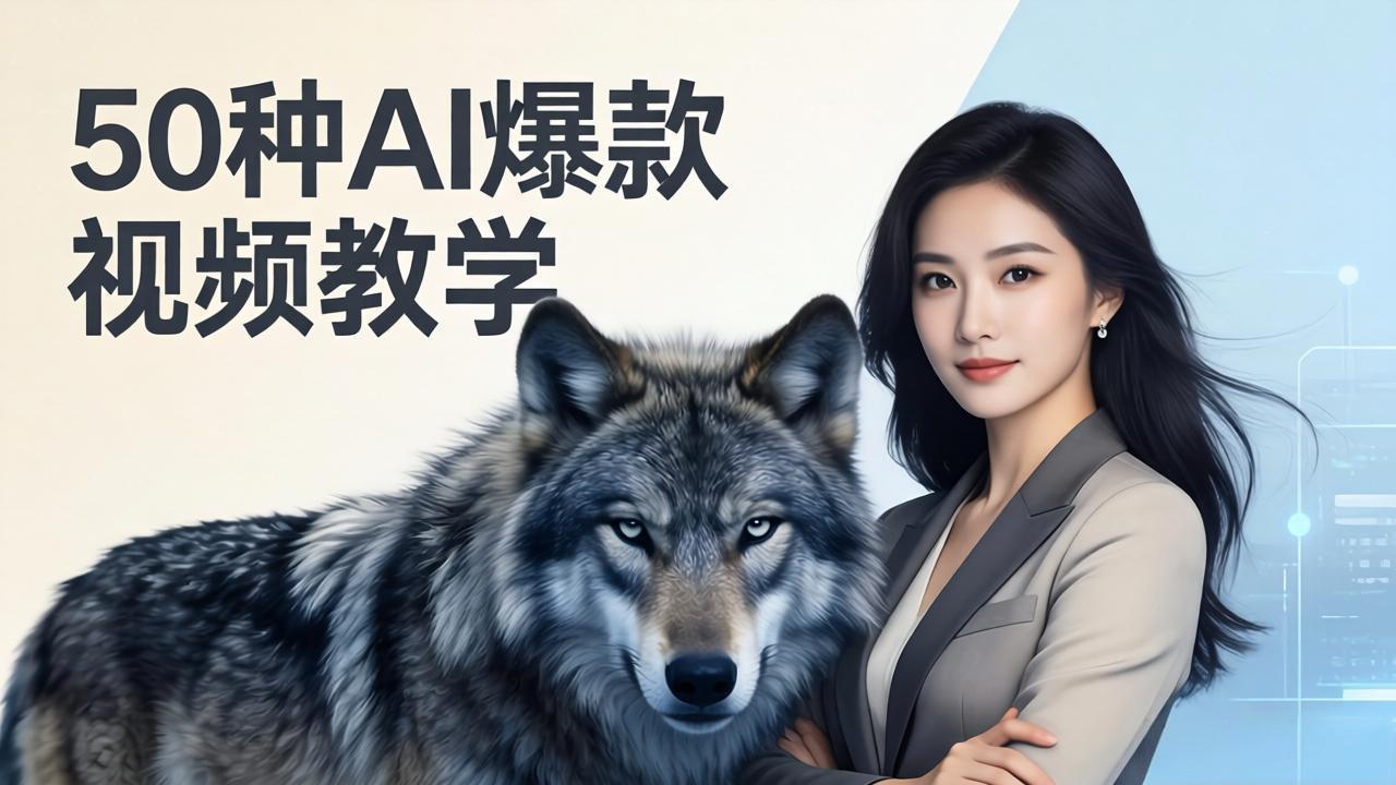 <span style='color:#078a00'>50种AI爆款视频教学：影视级古诗词+治愈萌宠+山海经蛟龙，高阶宝典商业落地</span>