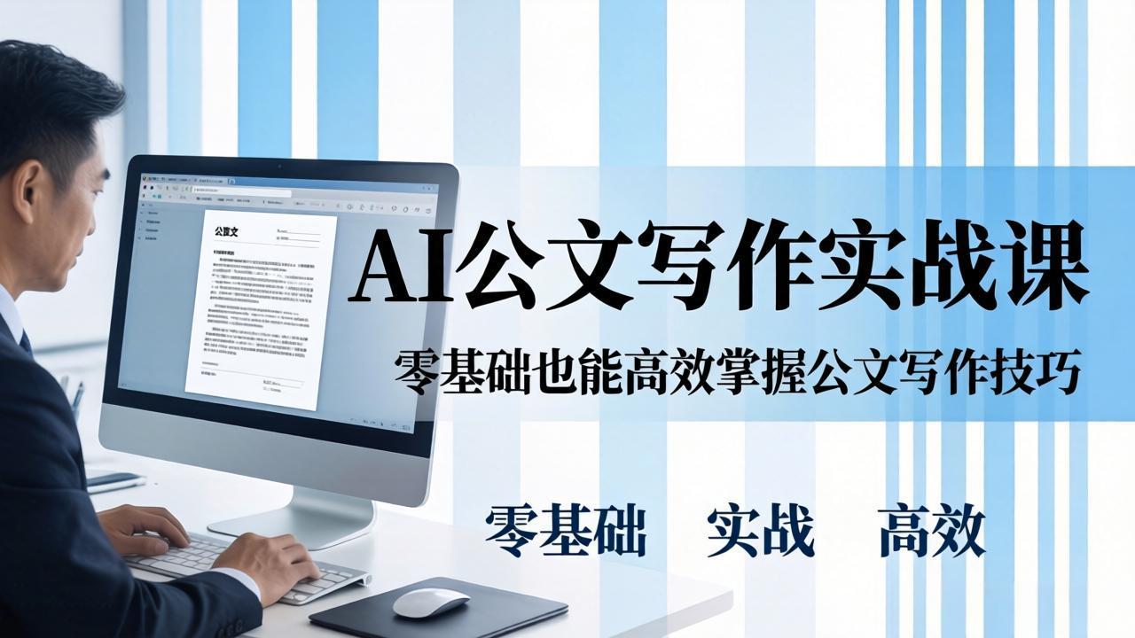 <span style='color:#ff0000'>AI 公文写作实战课：零基础掌握格式规范与 5 大文种，用 AI 高效写出合格材料</span>