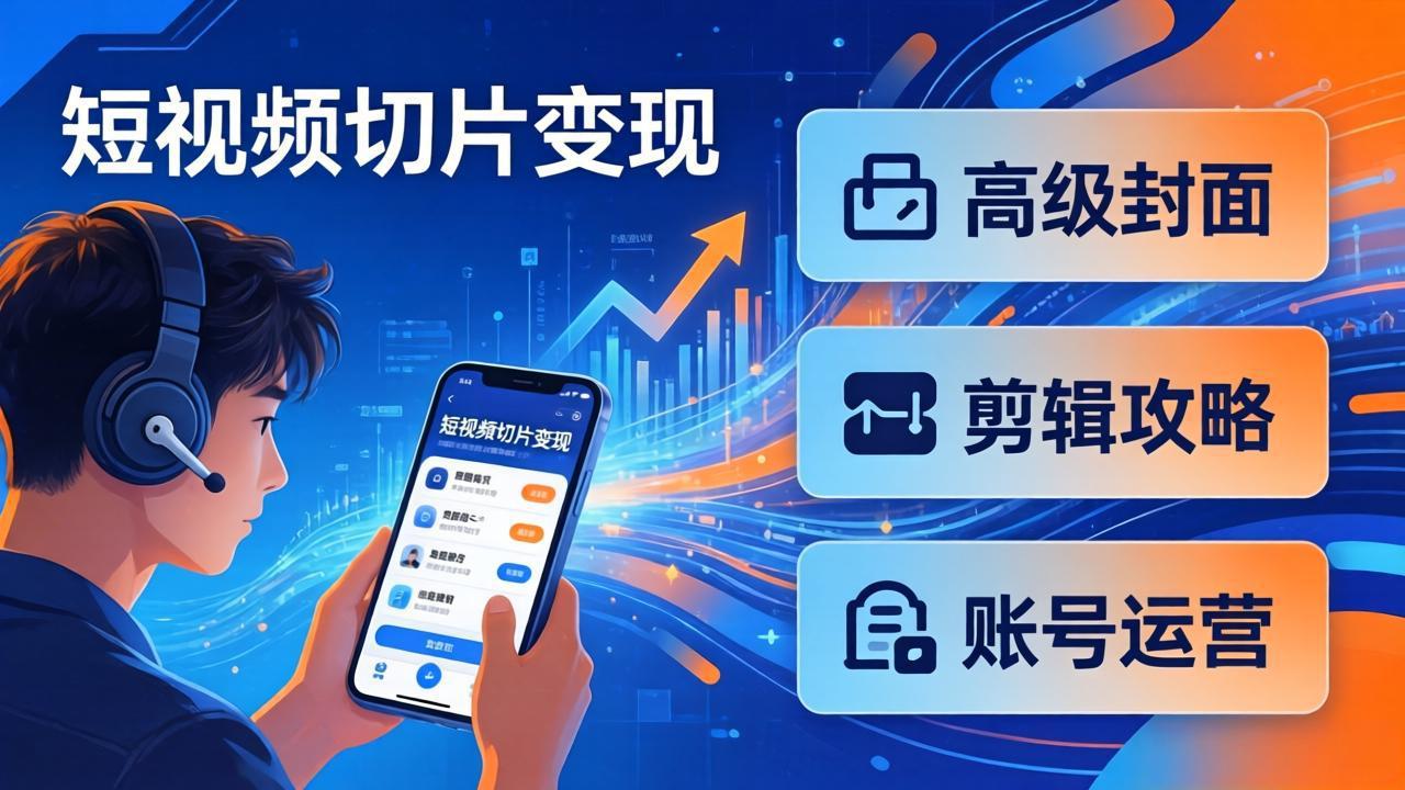 <span style='color:#001aff'>短视频切片变现速成班2.0：高级封面+剪辑攻略+账号运营，0基础小白快速入局副业</span>