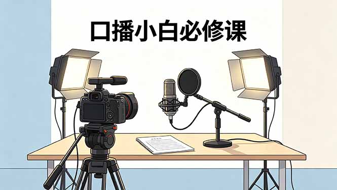 <span style='color:#078a00'>口播小白必修课:录像收音灯光设备+脚本撰写,搭专业级录制场景</span>