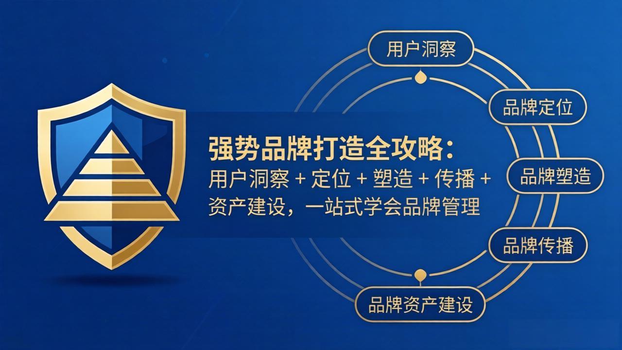 <span style='color:#bd7800'>强势品牌打造全攻略：用户洞察 + 定位 + 塑造 + 传播 + 资产建设，一站式学会品牌管理</span>