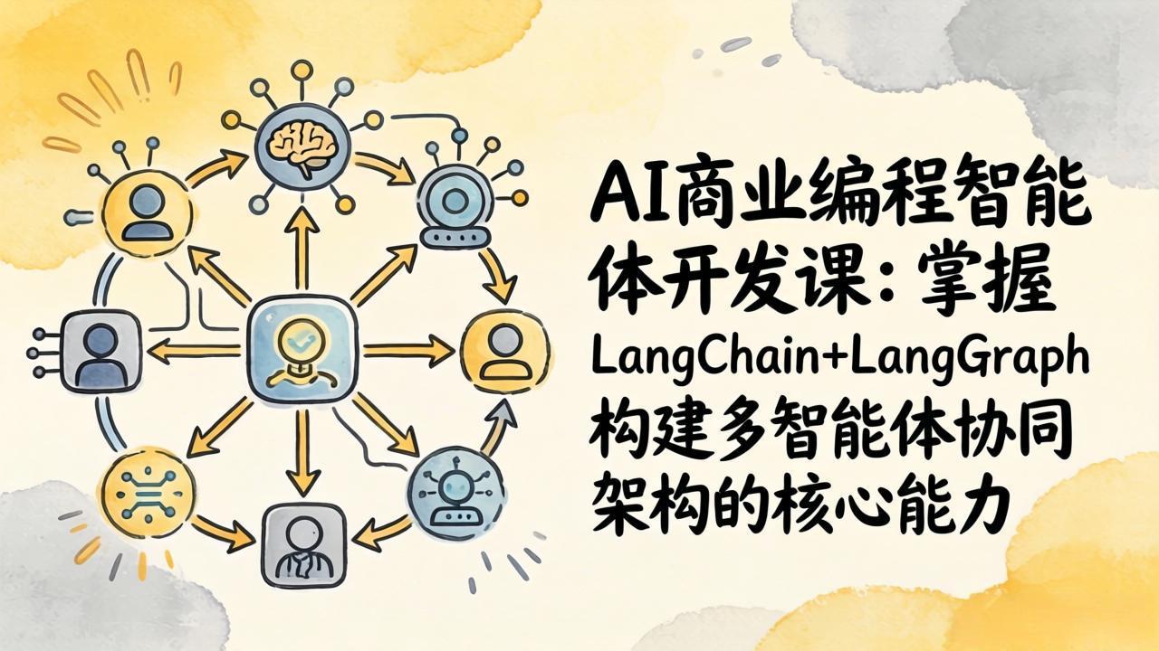 <span style='color:#bd7800'>AI商业编程智能体开发课：掌握LangChain+LangGraph构建多智能体协同架构的核心能力</span>